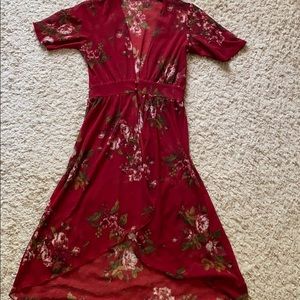 Red Floral Kimono from Charlotte Russe